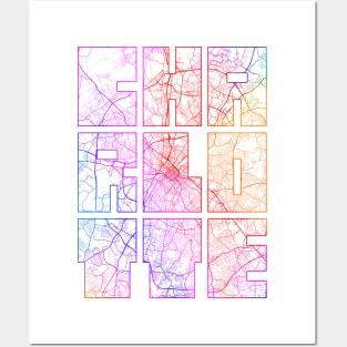 Charlotte, USA City Map Typography - Colorful Posters and Art